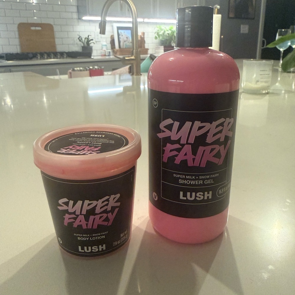 Lush Super Fairy Pink Shower Gel and Lotion Duo